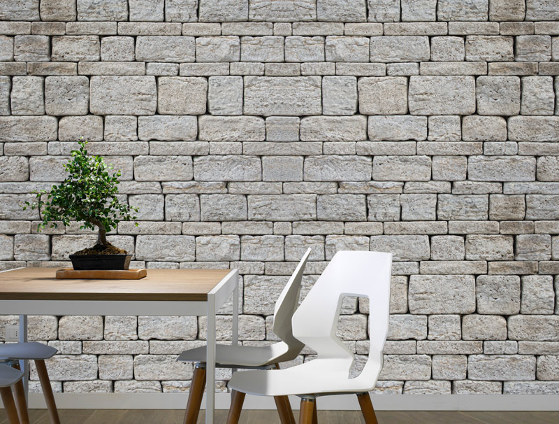 Stylish gray bricks wallpaper