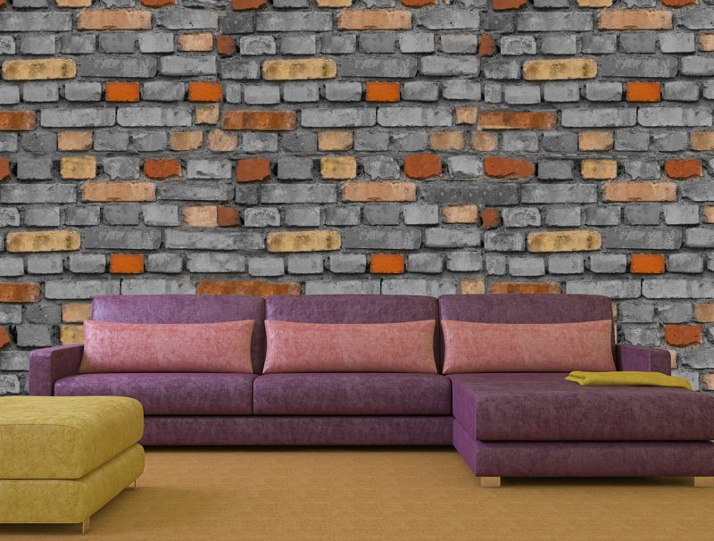 Colored Bricks Wallpaper