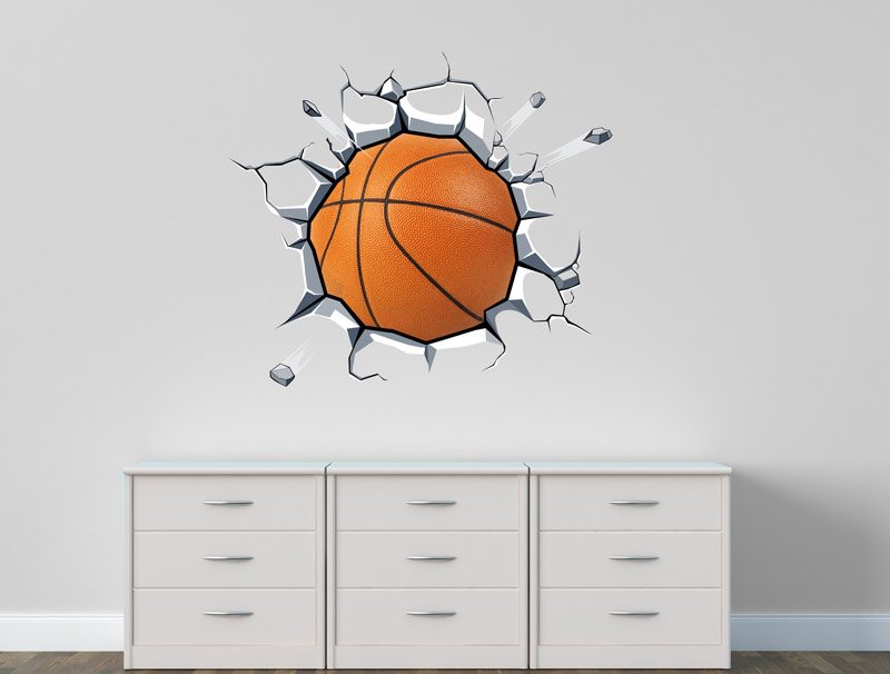 3D Basketball Wall Sticker