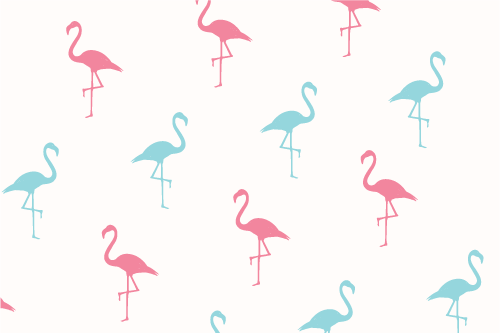Flamingo Wallpaper Pink And Light Blue
