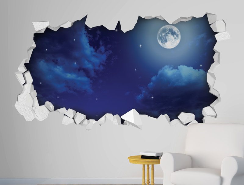 3D sticker night sky