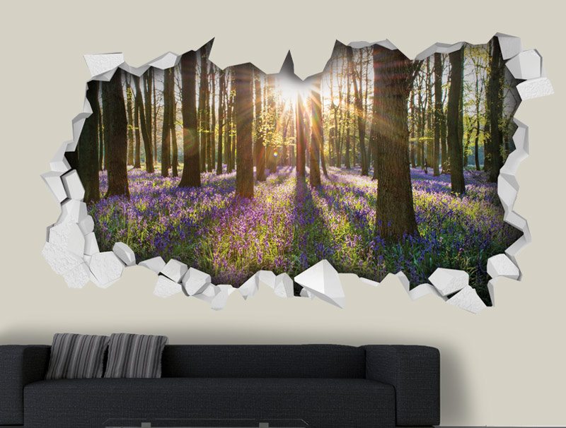 3D sticker lavender forest