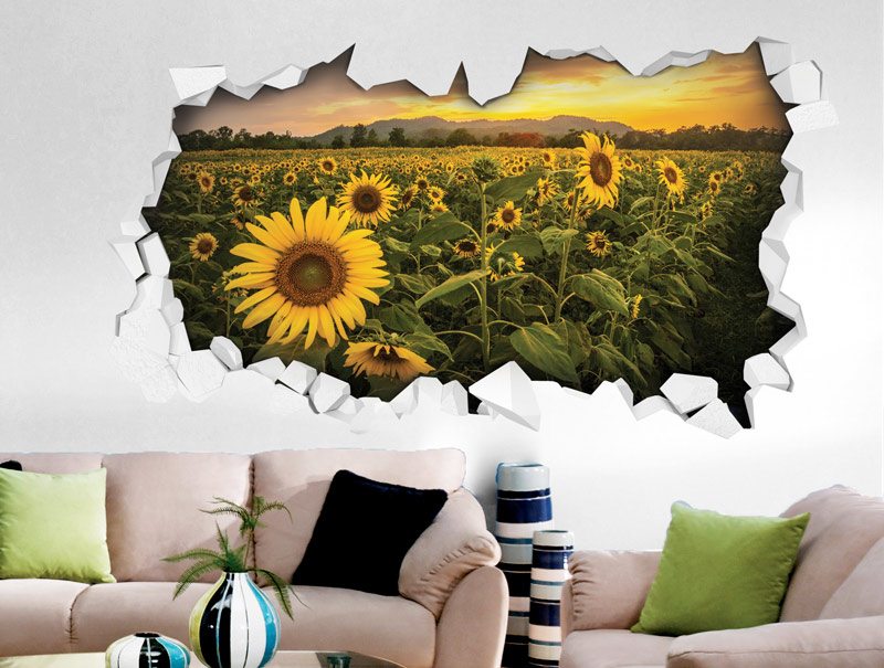 3D sticker Sunflowers