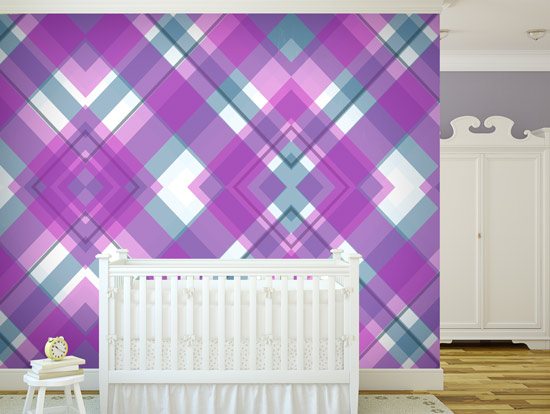 purple plaid | Sticker wallpaper