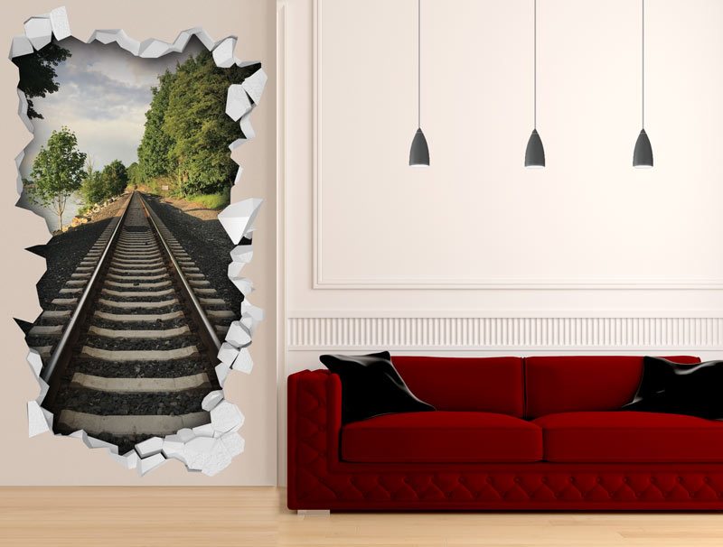 train tracks | wall sticker