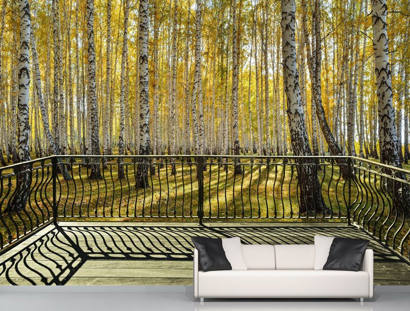 balcony | Yellow forest wallpaper