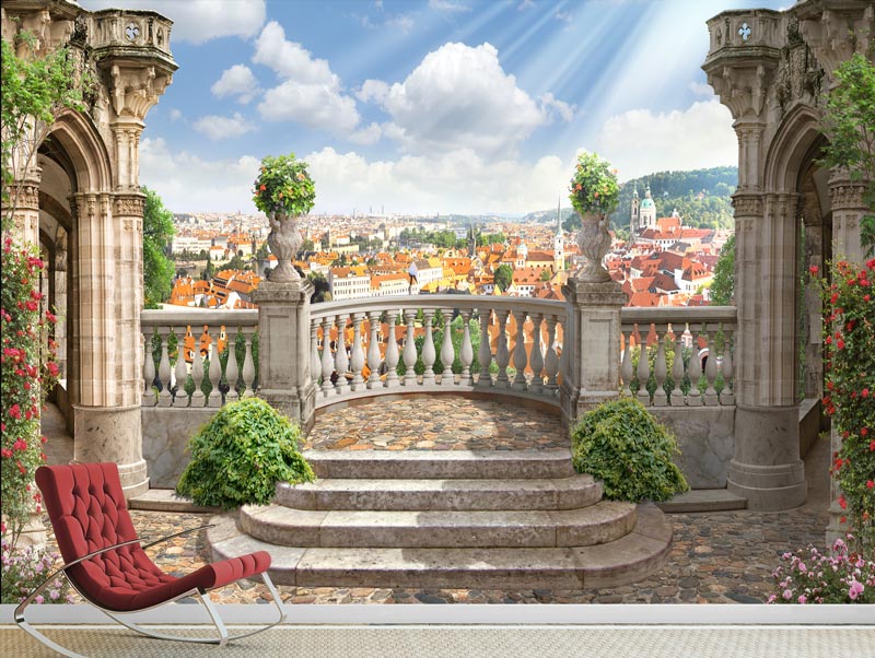 Balcony with a beautiful view | wallpaper