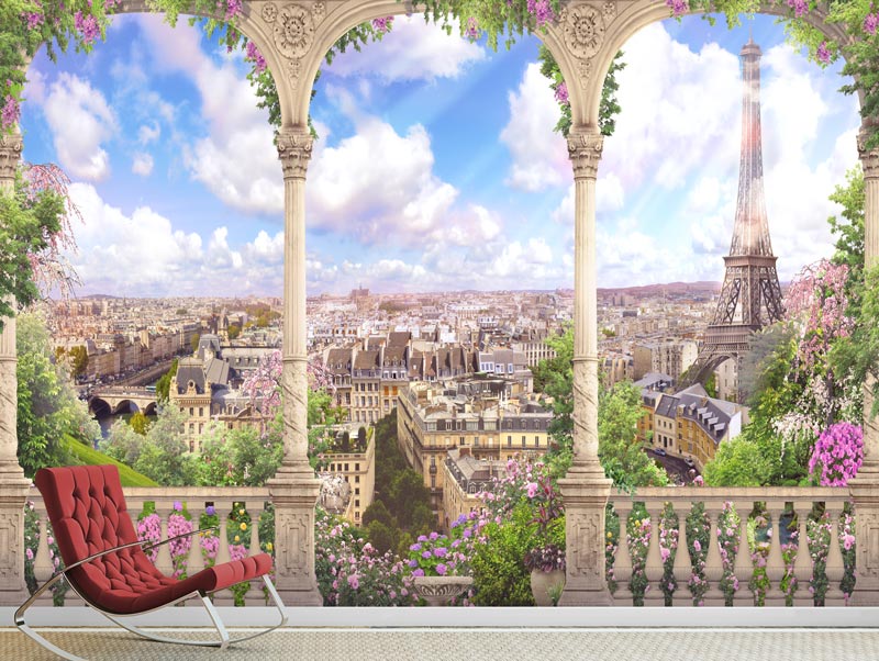 Large balcony with views of Paris