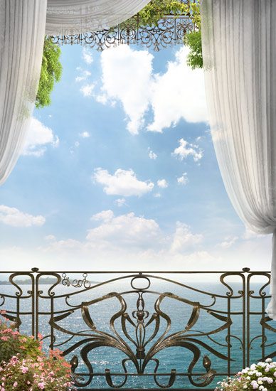 Balcony with sea view | wallpaper