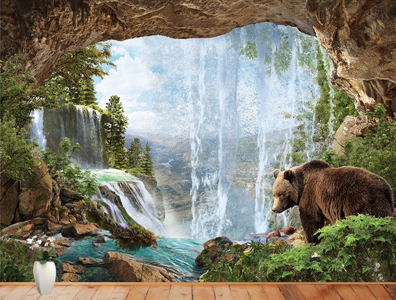 A bear in a cave | wallpaper