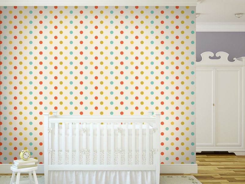 Wallpaper with colored dots
