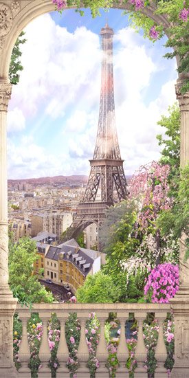 Small balcony with views of Paris | wallpaper