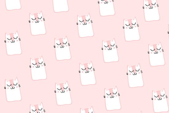 Sweet wallpaper of pink marshmallow kittens