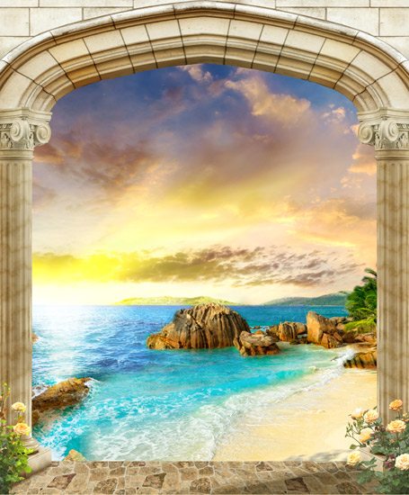 Gate with beautiful sea view
