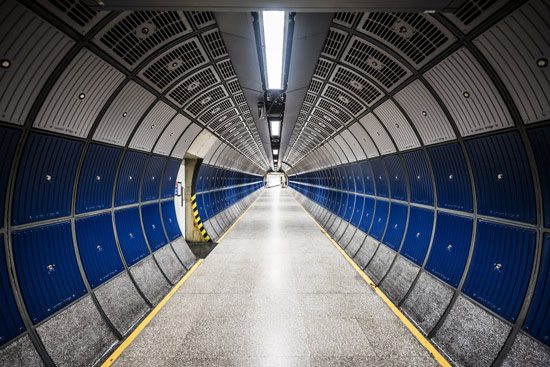 A long round hallway