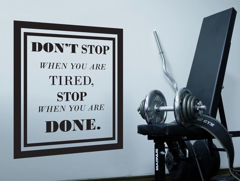 Wall sticker of motivational quote