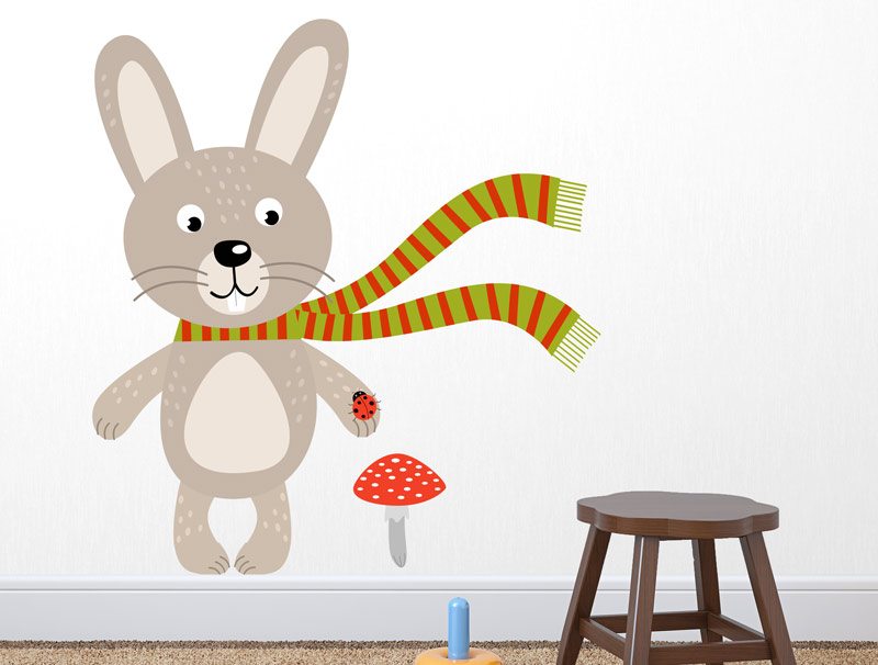 Wall Sticker | A bunny with a small beetle