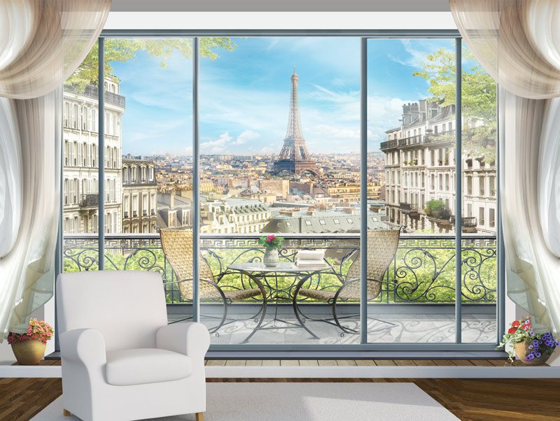 Wallpaper | Balcony with views of Paris