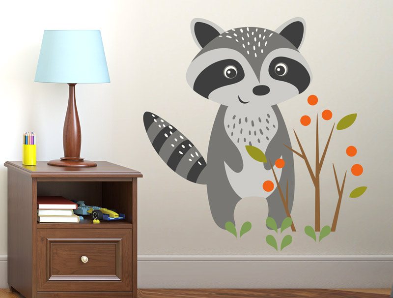 Wall Sticker | cute raccoon