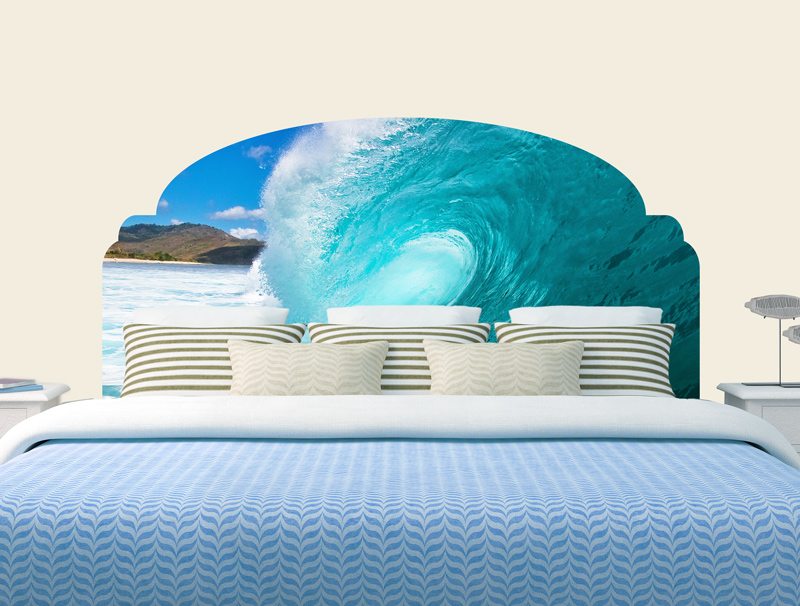 Wall Sticker |  Bed Headboard sticker with a beautiful wave