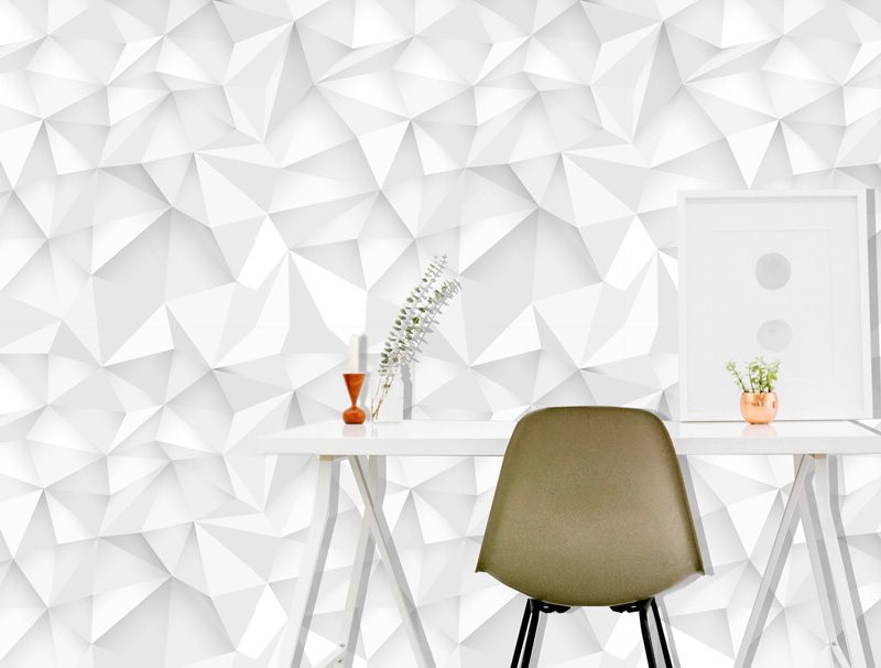 Wallpaper | Small white three-dimensional shapes