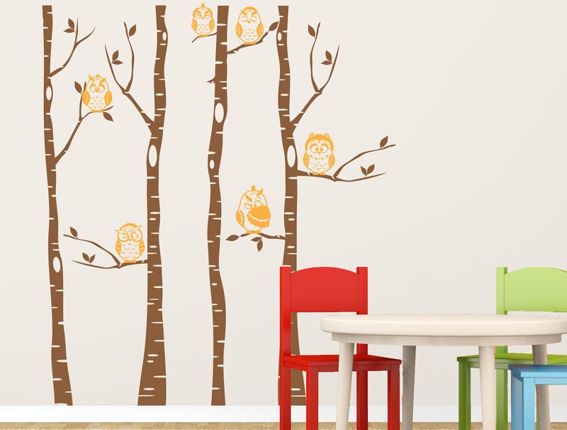 Wall Sticker | family of cute owls
