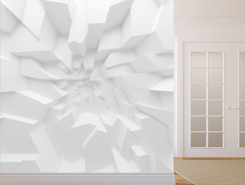 Wallpaper | Three-dimensional white design