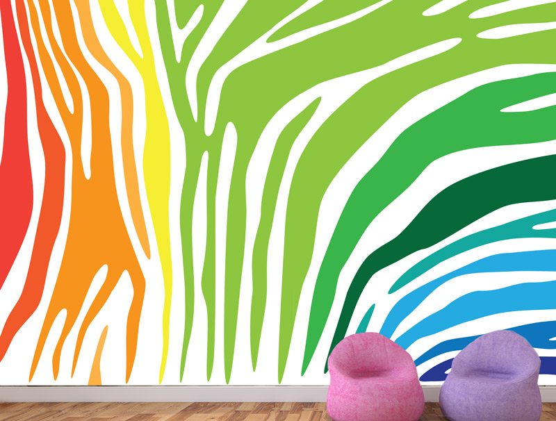 Wallpaper | Colorful zebra stripes