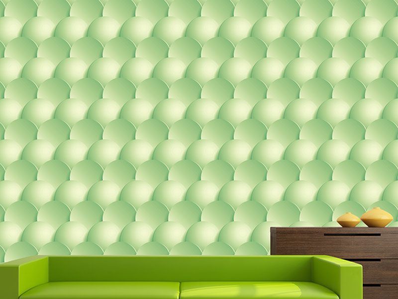 Wallpaper green 3D scales