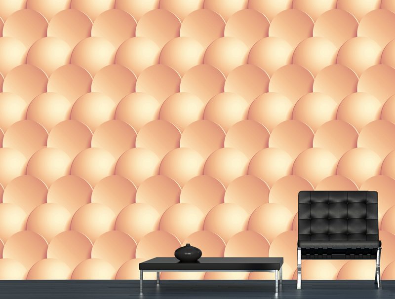 3D wallpaper scales in orange