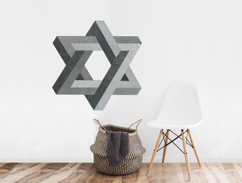 Wall Sticker | Impossible shape of Star of David
