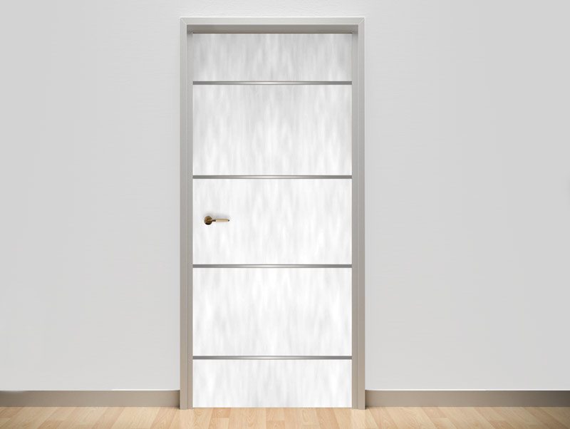 door Wallpaper | A white door with nickel bars