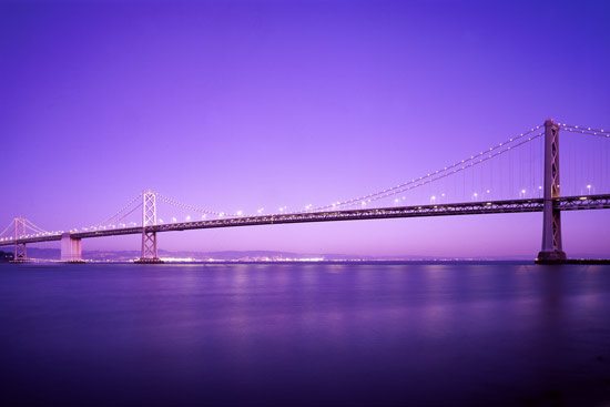 Wallpaper | Bridge and purple sky