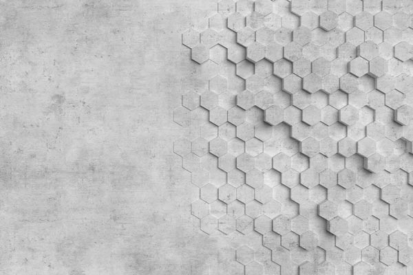 Wallpaper | 3D concrete Hexagon