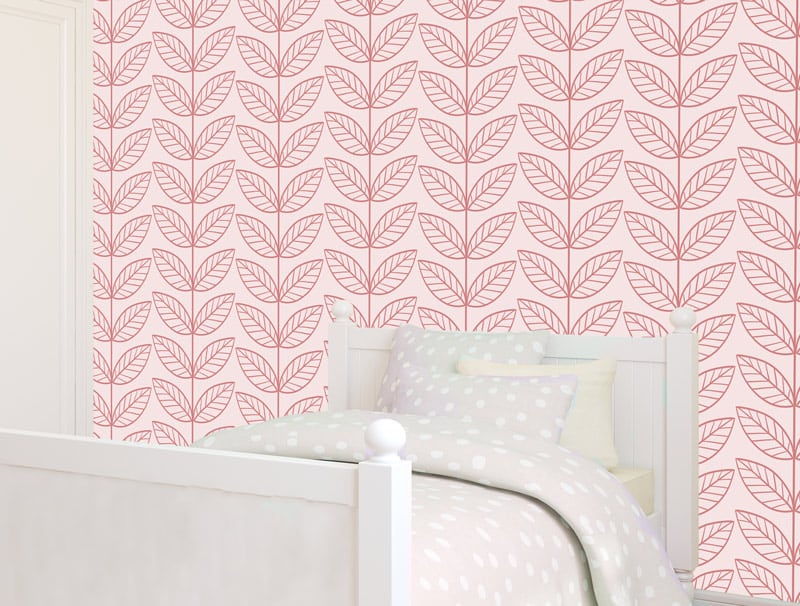 Wallpaper | Pink leaves