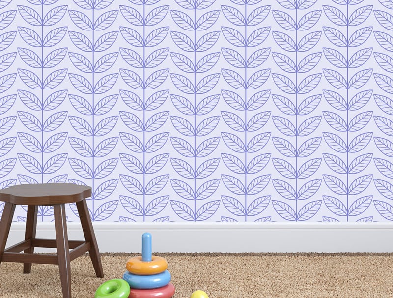 Wallpaper | Leaves in a light blue shade