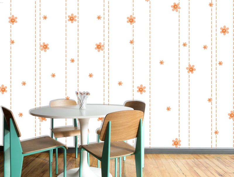 Wallpaper | tiny orange flowers