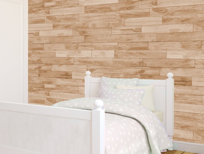 Wallpaper | Wood parquet in light brown