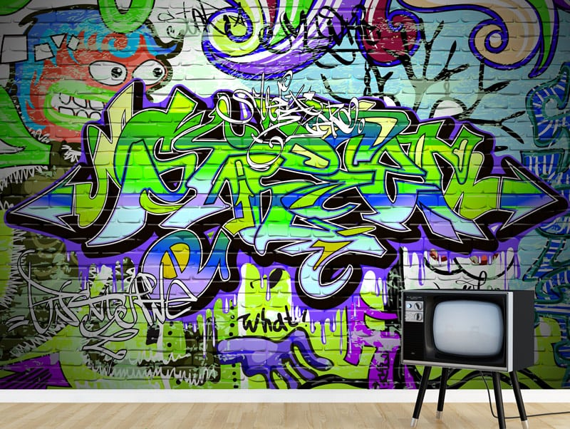 Wallpaper | Graffiti Blue Green