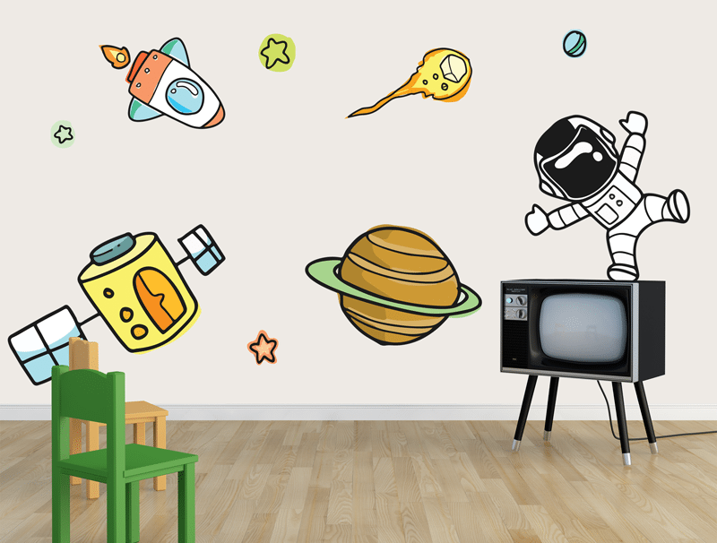 Wall Stickers | happy astronaut in space