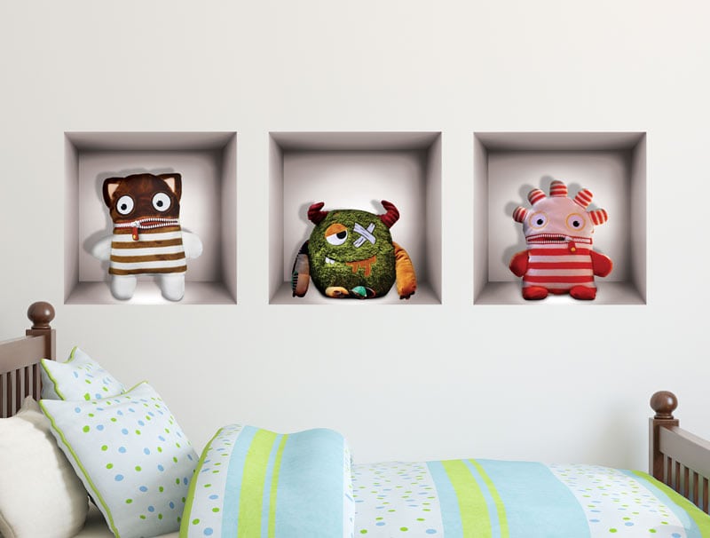 Wall Stickers | Niches with funny monsters