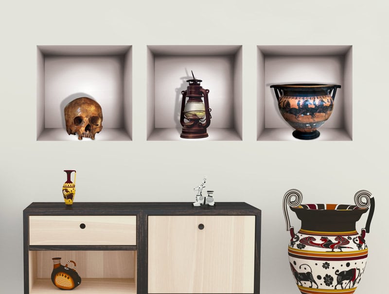 Wall Sticker | Niches with antiques