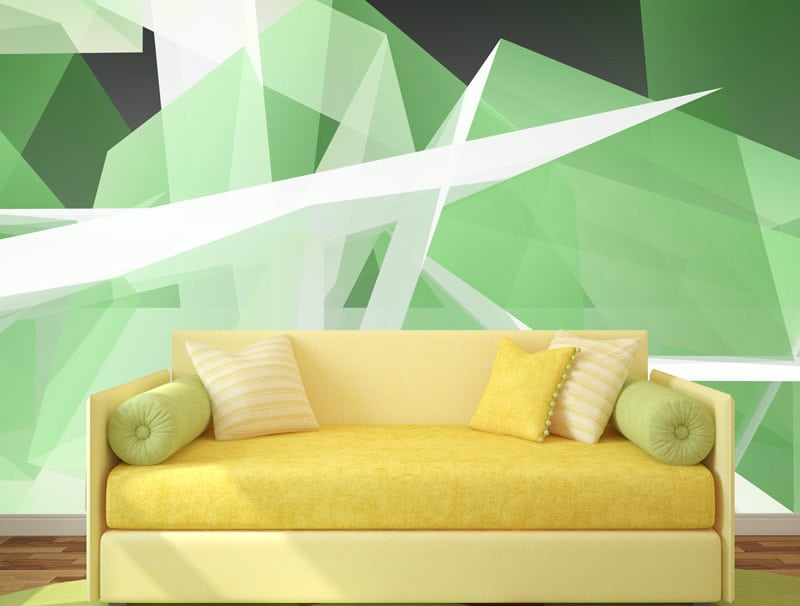 Wallpaper | Green glass shapes