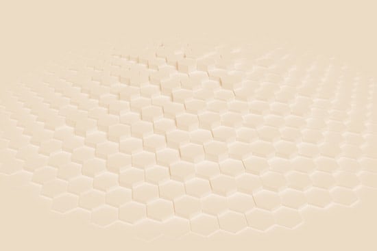 Wallpaper 3D beige  hexagons