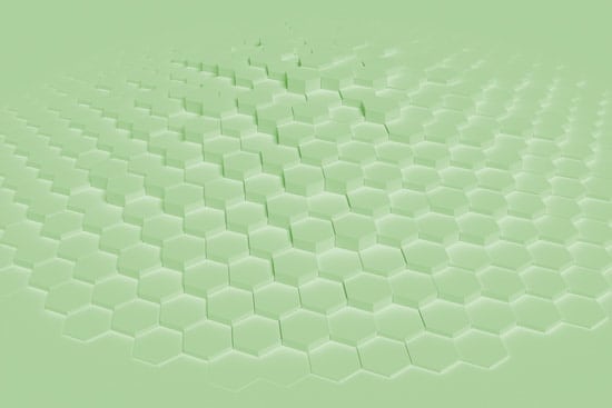 Wallpaper 3D green hexagons