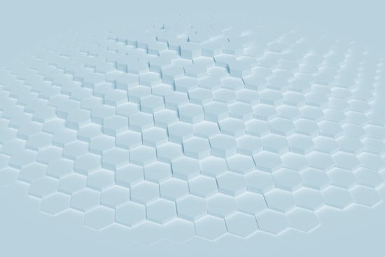 Wallpaper 3D blue hexagons