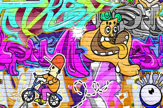 Wallpaper | Scrawled graffiti