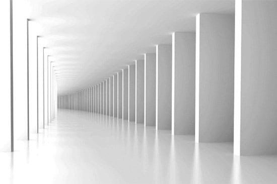 Wallpaper | A three-dimensional white hallway