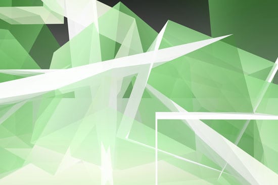 Wallpaper | Green glass shapes