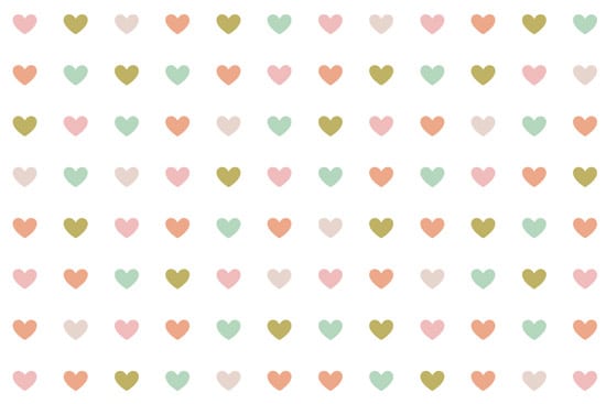 Wallpaper | Sweet colourful hearts